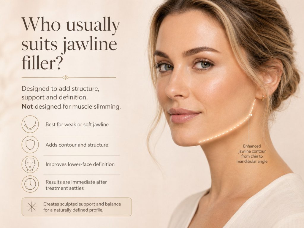 Who usually suits jawline filler treatment