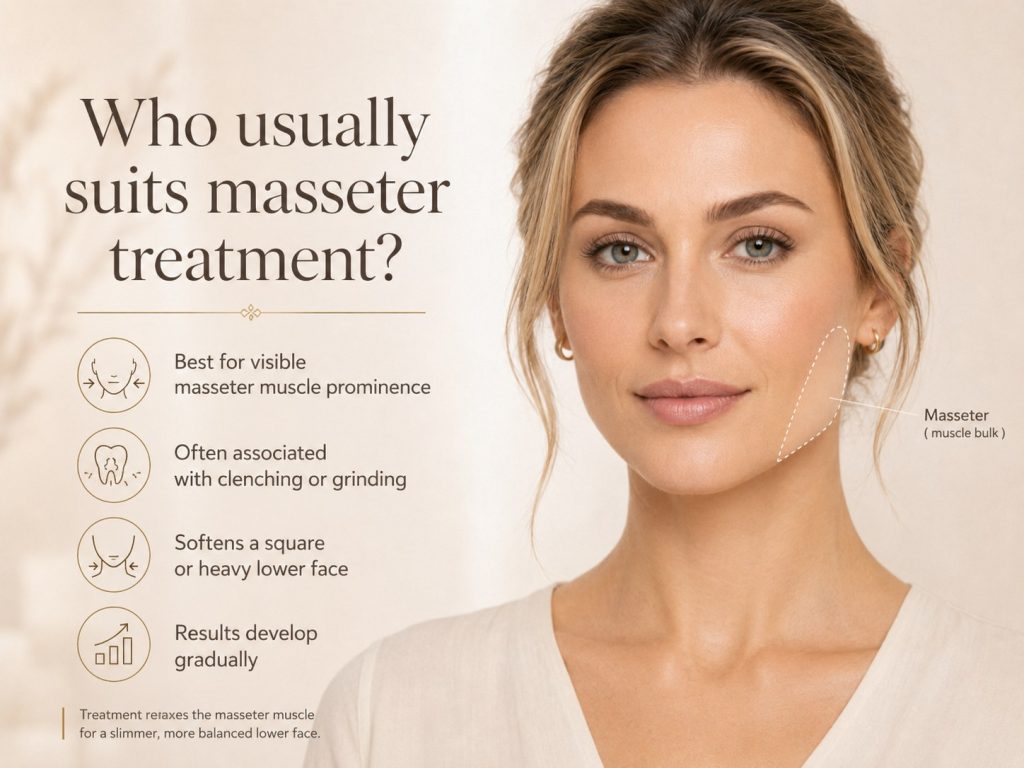 Who usually suits masseter slimming treatment
