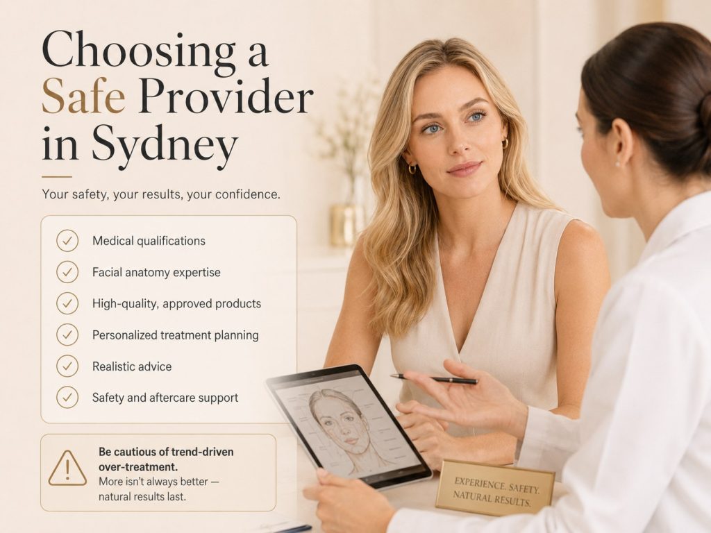 Consultation with a safe cosmetic injection provider in Sydney