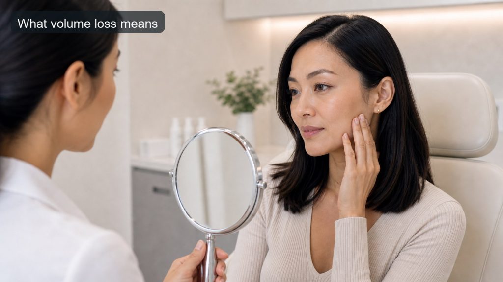 Sydney clinic consultation explaining facial volume and contour