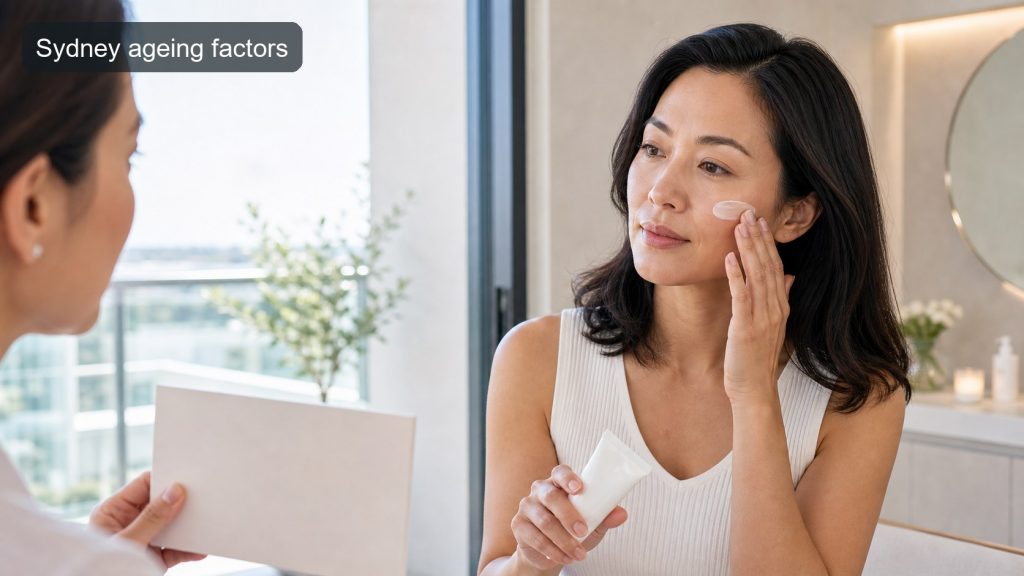 Australian daylight skincare routine related to UV and ageing
