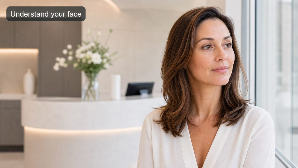 Confident patient after a cosmetic clinic consultation