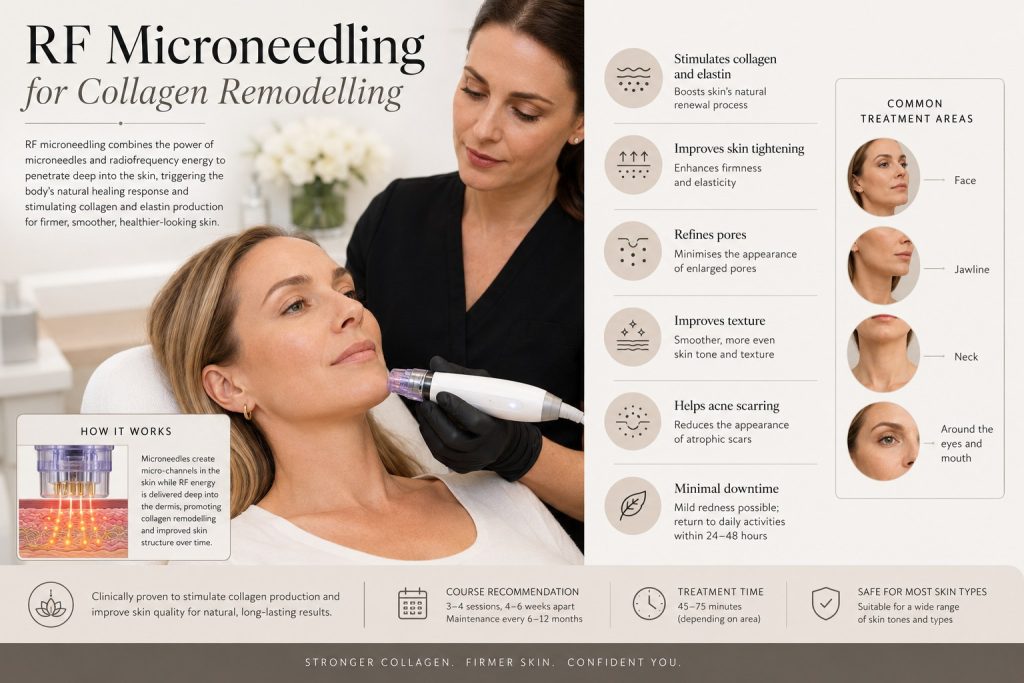 RF microneedling for collagen remodelling