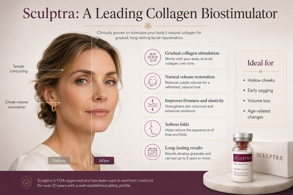 Sculptra collagen biostimulator treatment overview