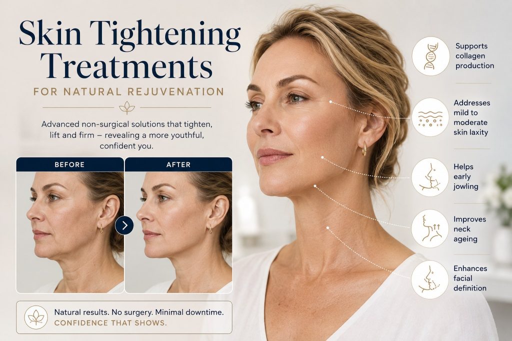 Skin tightening treatment comparison for natural rejuvenation