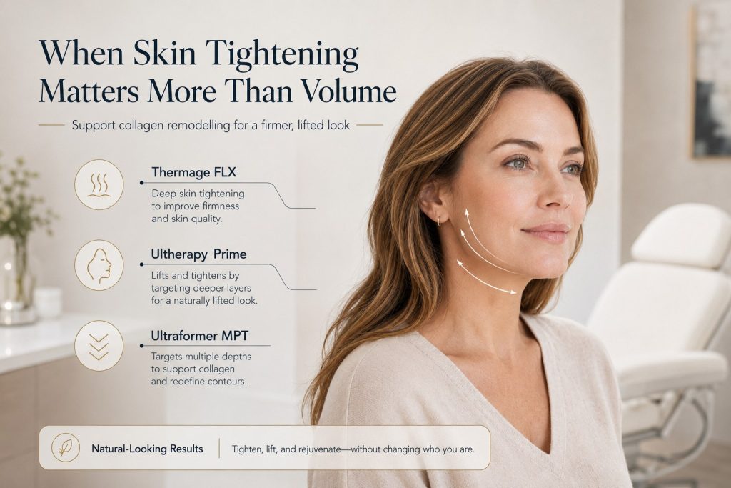 Skin tightening when volume is not the main concern
