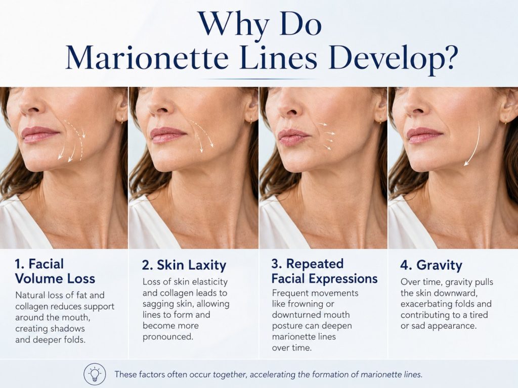 Why marionette lines develop