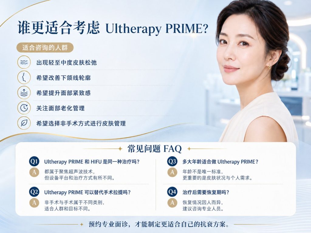 适合考虑 Ultherapy PRIME 的人群