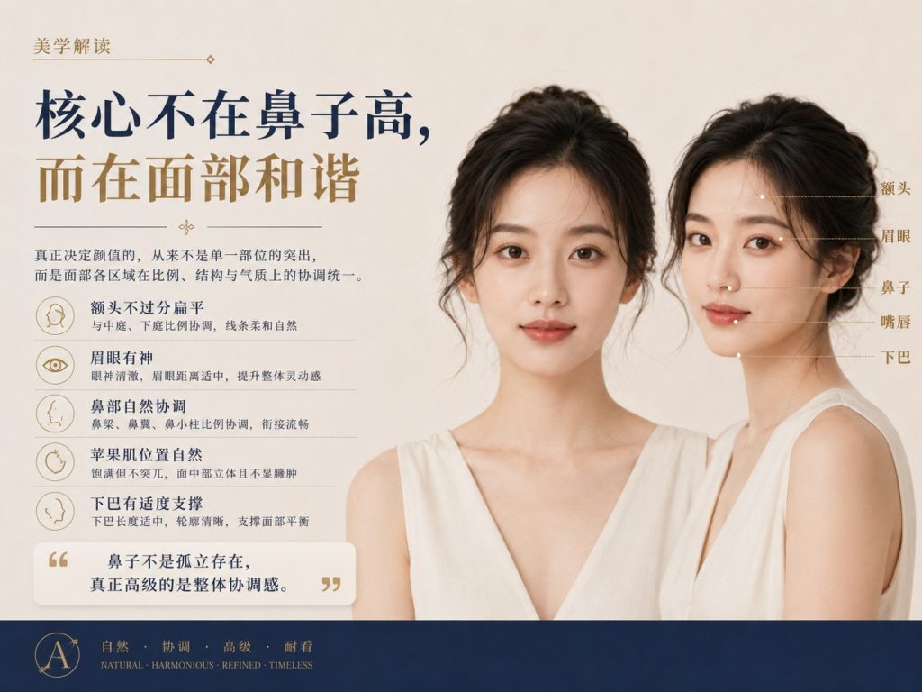 鼻子不高也好看的面部和谐