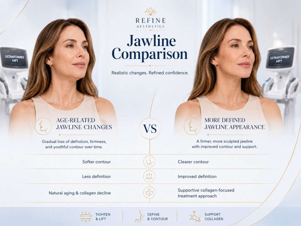 Refined jawline comparison