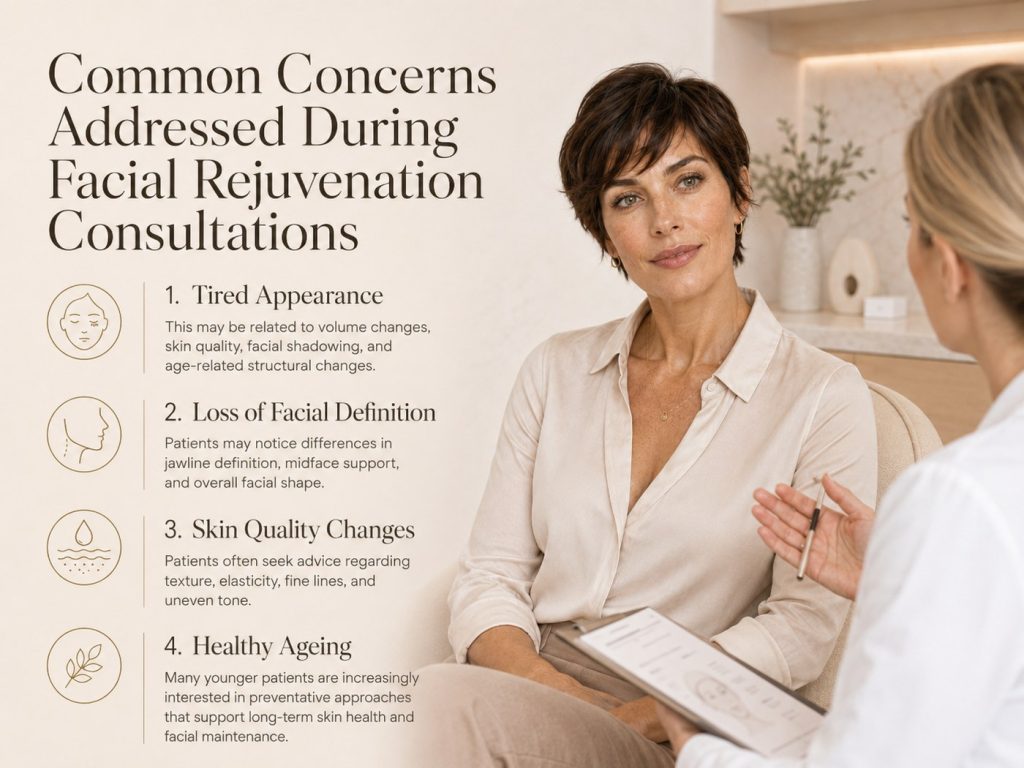 Common concerns in facial rejuvenation consultations