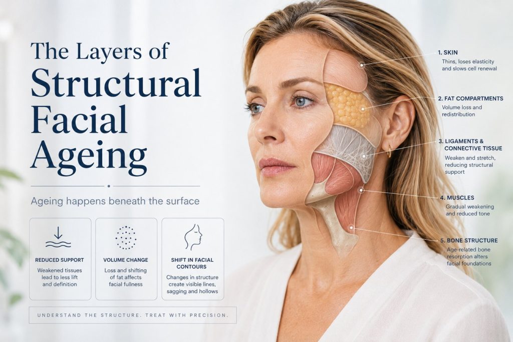 Layers of structural facial ageing