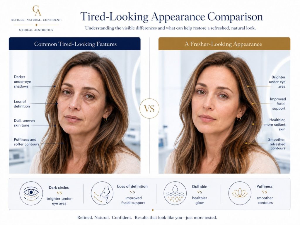 Tired-looking appearance comparison
