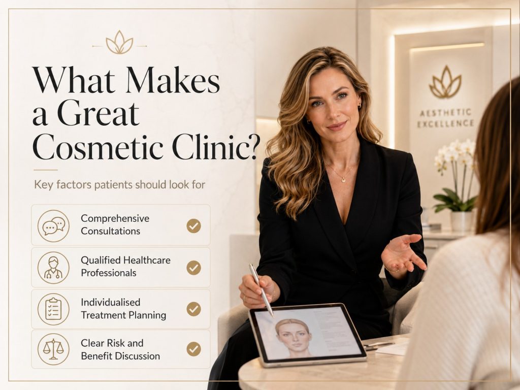 Professional cosmetic clinic consultation quality
