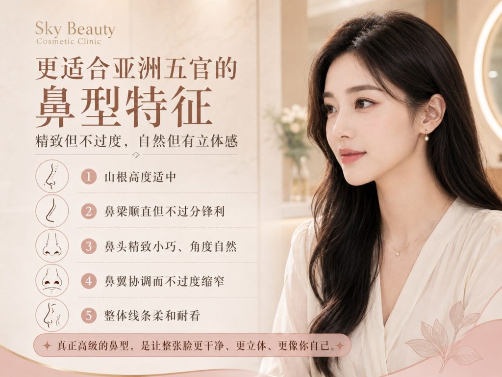 亚洲人适合什么样的鼻型?在Sky Beauty您可以找到答案