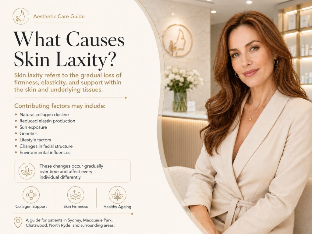 Skin laxity causes explained in a cosmetic clinic setting