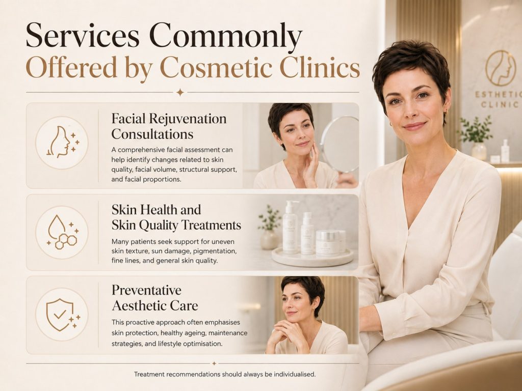 Services commonly offered by cosmetic clinics