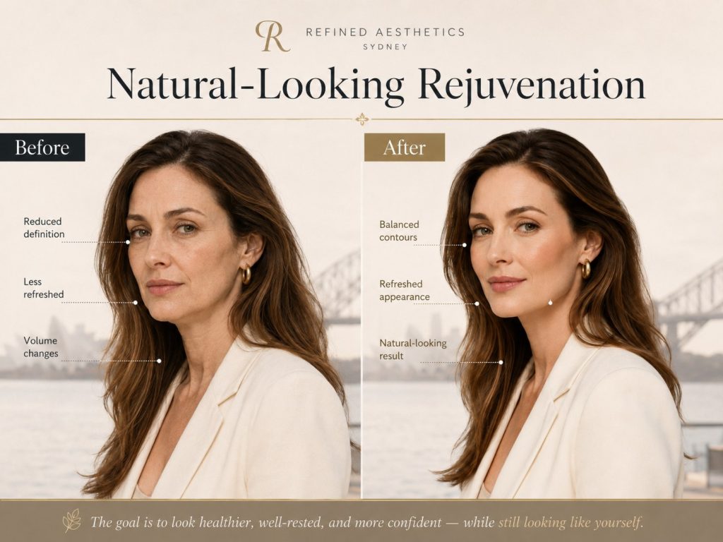 Natural-looking facial rejuvenation comparison