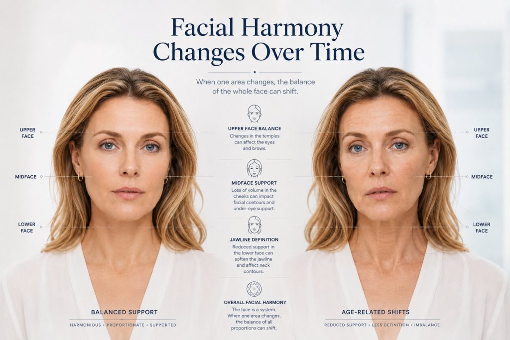 Facial harmony changes over time