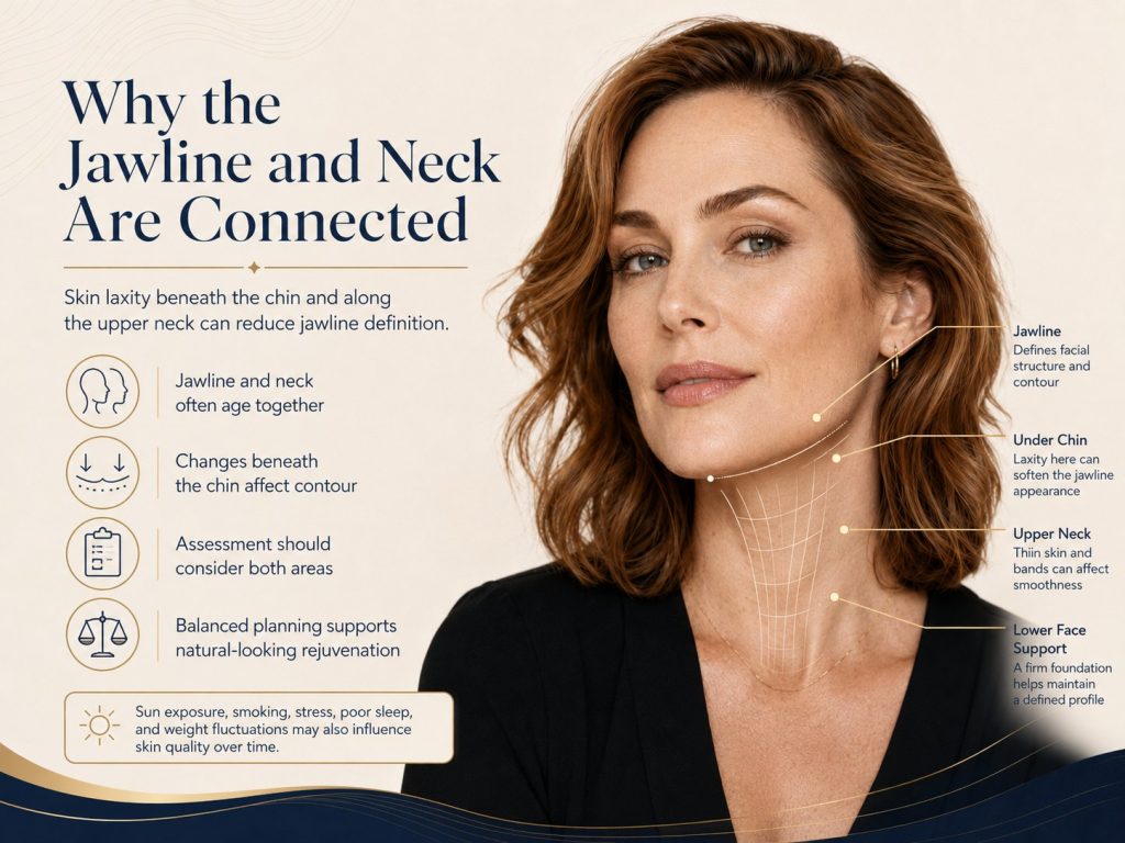Jawline and neck ageing connection