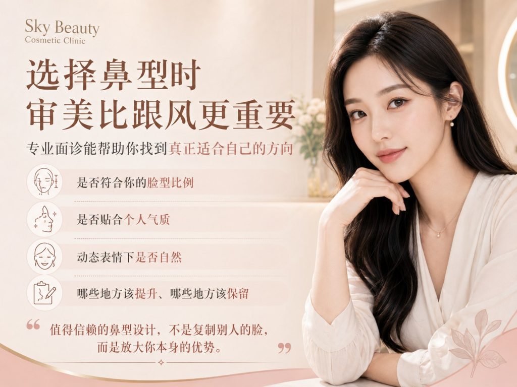 亚洲人适合什么样的鼻型?在Sky Beauty您可以找到答案