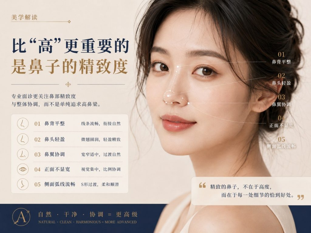 鼻部精致度比高度更重要