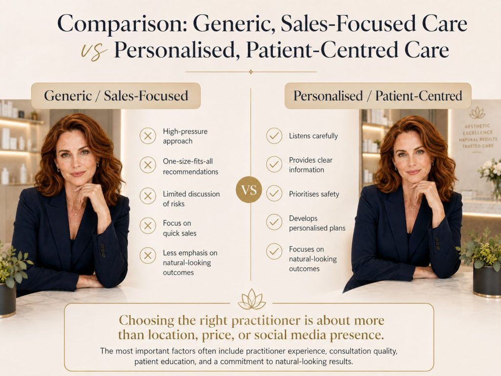 Comparison of generic sales-focused care and personalised patient-centred care