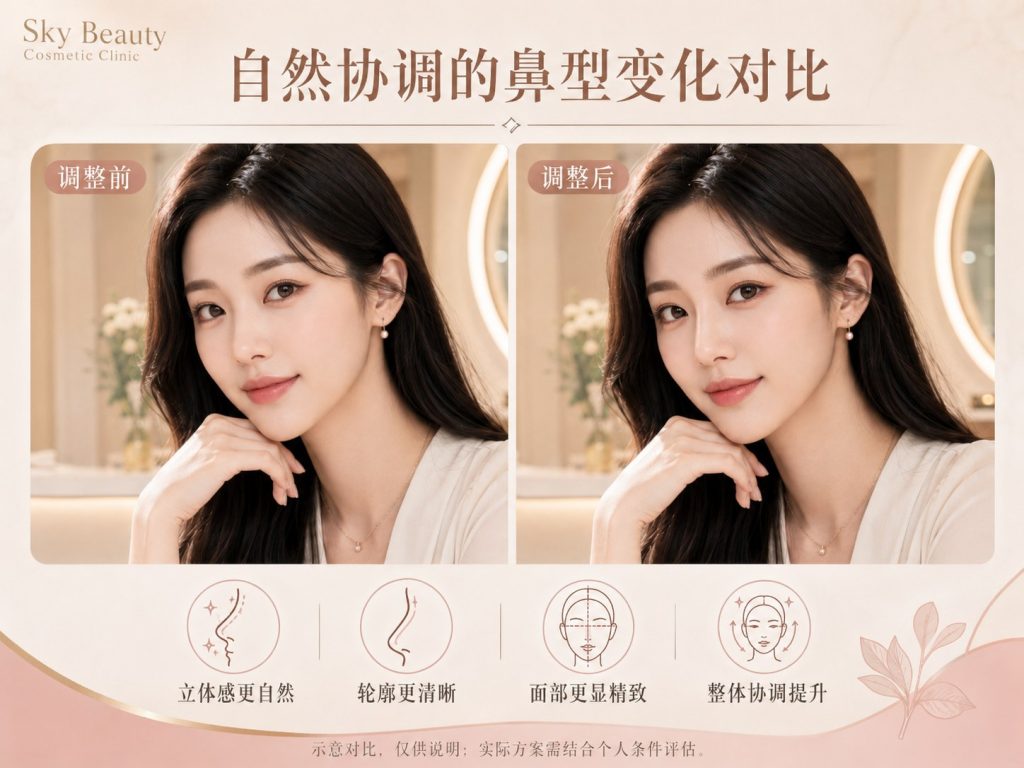 亚洲人适合什么样的鼻型?在Sky Beauty您可以找到答案