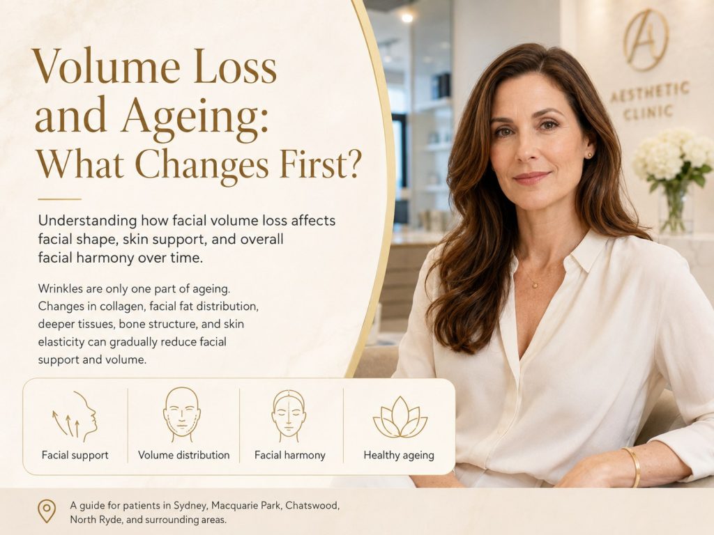 Volume loss and ageing changes explained in a cosmetic clinic