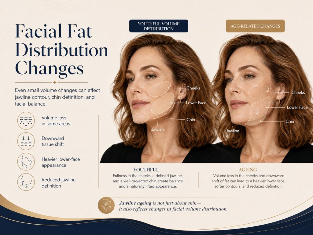 Facial fat distribution changes