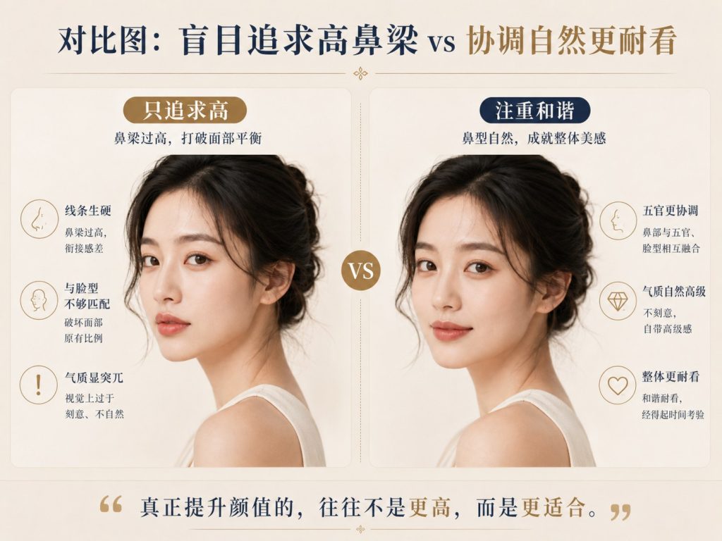 鼻部比例和面部协调对比