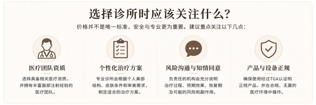 选择诊所时应关注的因素
