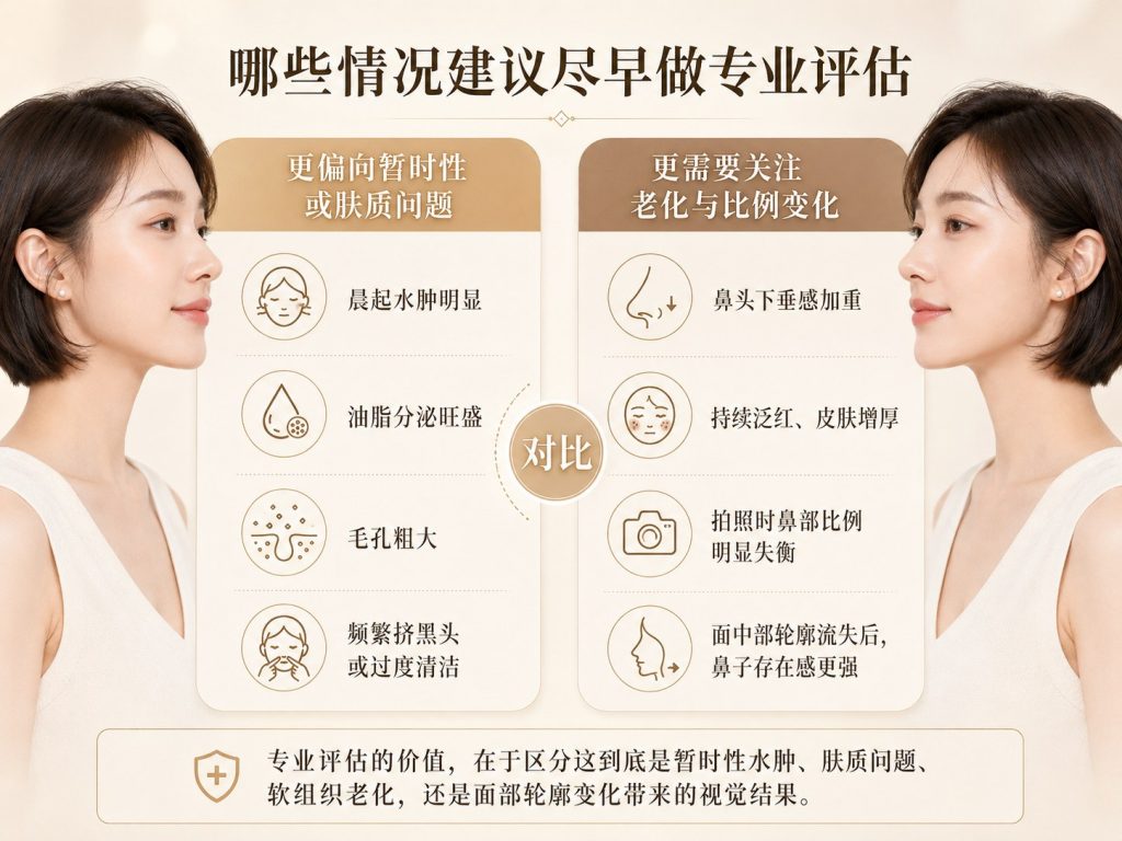 鼻头变化建议专业评估的重点对比