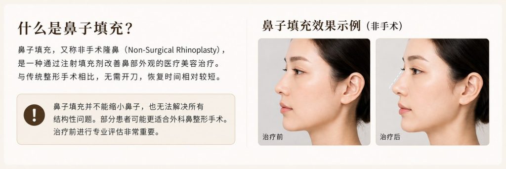 鼻部治疗前后侧面比例比较
