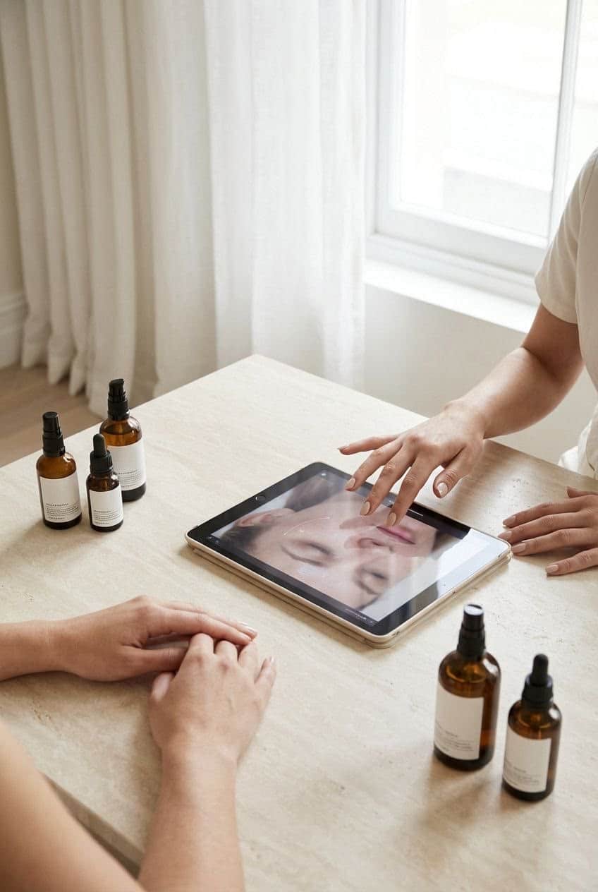 Facial consultation at Sky Beauty