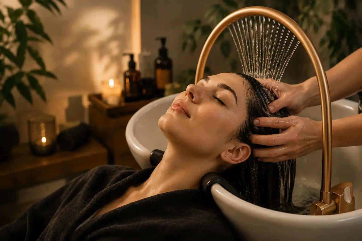 Head Spa scalp cleansing and massage at Sky Beauty